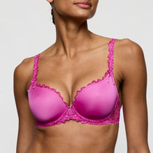 Load image into Gallery viewer, Pink bra with lace details on a neutral background