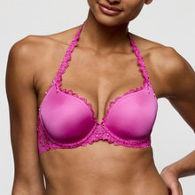 Load image into Gallery viewer, Pink bra with lace details on a plain background