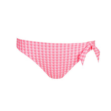 Load image into Gallery viewer, Pink gingham bikini bottom on a white background