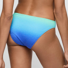 Load image into Gallery viewer, Blue and green gradient bikini bottom on a neutral background