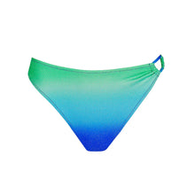 Load image into Gallery viewer, Green and blue bikini bottom on a white background
