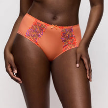 Load image into Gallery viewer, Orange lace underwear on a plain background