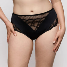 Load image into Gallery viewer, Black lace underwear worn by a person on a plain background