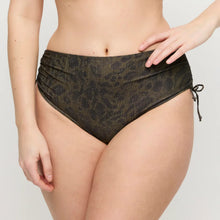 Load image into Gallery viewer, Leopard print bikini bottom on a plain background