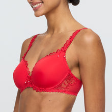 Load image into Gallery viewer, Jane Heart-Shape Plunge Bra | True Red