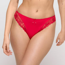 Load image into Gallery viewer, Red lace underwear on a plain background