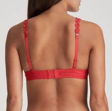 Load image into Gallery viewer, Smooth formed cup underwire balconnet bra with daisy strap detail. This underwire bra may be converted to a halter strap. This bra has the added advantage that it may be used as a halter or crossed over at the back. Fabric Content: Polyester: 53%, Polyamide: 39%, Elastane: 8%