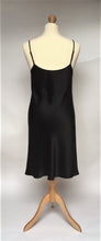 Load image into Gallery viewer, 100% pure satin silk nightslip. Adjustable straps, cut on the bias for movement. Knee length.