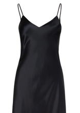Load image into Gallery viewer, Full length pure Silk nightgown. This nightdress is plain to the front but has a low back with a wonderful lattice lace detail that runs to the waist.