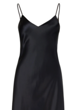 Load image into Gallery viewer, Full length pure Silk nightgown. This nightdress is plain to the front but has a low back with a wonderful lattice lace detail that runs to the waist.