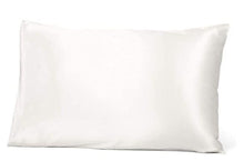 Load image into Gallery viewer, 100% Pure Mulberry heavy weight Silk Satin Pillowcase. Ivory colour.