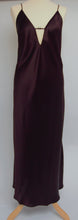 Load image into Gallery viewer, Full length pure Silk nightgown. This nightdress is low cut with a diamonté feature to the front.The back is wonderfully scooped that runs to the waist. The straps also have a diamonté detail.