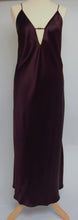 Load image into Gallery viewer, Full length pure Silk nightgown. This nightdress is low cut with a diamonté feature to the front.The back is wonderfully scooped that runs to the waist. The straps also have a diamonté detail.
