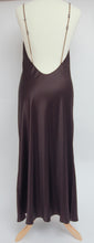 Load image into Gallery viewer, Full length pure Silk nightgown. This nightdress is low cut with a diamonté feature to the front.The back is wonderfully scooped that runs to the waist. The straps also have a diamonté detail.