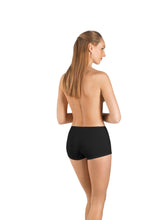 Load image into Gallery viewer, 100% mercerized pure cotton boy shorts, incredibly soft against the skin with no side seams. Black.