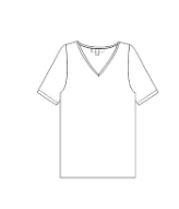 Pure Cotton V neck short sleeved t/shirt.