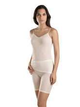 Load image into Gallery viewer, Fine knitted 100% silk spaghetti strap vest with a satin trim on the gently V neckline.