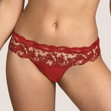 Load image into Gallery viewer, Stunning Silk G/String with an embroidered lace front. The back consists entirely of tulle for better comfort and smoothness. A band of flowers runs around the entire waist.