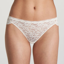 Load image into Gallery viewer, Super-comfortable all lace Rio briefs. The fabric is soft and is so comfortable you&#39;ll forget that you&#39;re wearing them! The seamless finish along the seam edges guarantees no visible lines. Sleek and clean design.  Fabric: Polyamide: 82%, Elastane:14%, Cotton: 4% . IVORY.
