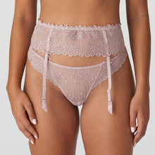 Load image into Gallery viewer, A sexy all lace Suspender Belt, the perfect accessory and decoration to the Jane bra and bottoms. Fabric content: Polyester: 54%, Polyamide: 32%, Elastane:14%. Bois de Rose.