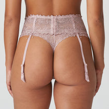 Load image into Gallery viewer, A sexy all lace Suspender Belt, the perfect accessory and decoration to the Jane bra and bottoms. Fabric content: Polyester: 54%, Polyamide: 32%, Elastane:14%. Bois de Rose.
