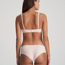Load image into Gallery viewer, Hipster Shorts-style bottoms. They are completely opaque, and have two rows of signature Avero daisies to the front. A sexy, flirtatious style that covers bottom in a special way – pure seduction. Fabric Content: Polyamide: 79%, Elastane: 17%, Cotton: 4%. Pearly Pink.