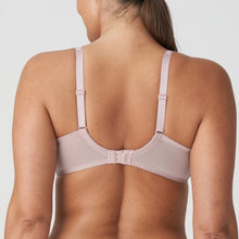 Load image into Gallery viewer, Bois de Rose. This Tulip Shape underwire bra is feminine, comfortable, and super-luxurious. The tonal colour creates an edgy tattoo effect. The removable extra straps accentuate your feminine cleavage. Looks wonderful under a V-neck top or dress. The embroidered lace is both soft and supple. A perfect is 3 panelled and fully supportive Balconnet bra, suitable for any occasion. Fabric: Polyamide: 61%, Polyester: 24%, Elastane:15%