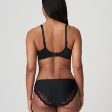 Load image into Gallery viewer, Black lace effect bra but with a perfect seamfree smooth finish even under t-shirts. The moulded cup give a lovely natural shape combined with excellent support.