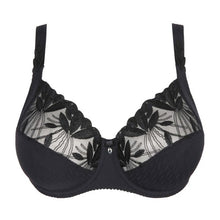 Load image into Gallery viewer, This is a fabulously stylish yet full fitting and supportive bra. The three-section cups have an excellent fit, yet a light look. The top of the cup has beautiful two-toned lacy embroidery that runs into the straps. The cups have the same fit as the legendary Deauville bra, offering a perfect fit. The firm cups lift the bust while the higher side section give proper support ensuring a better uplift, especially for largest sizes.