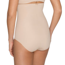 Load image into Gallery viewer, Caffé Latte. Elegant super figure-fixing panty girdle with a smart, smooth look. Worn just below the bra. It shapes tummy and waist to create a slim, flowing figure. The smooth finish over the stomach ensures it does not show under clothing. Its superior design guarantees that it does not roll down! Fabric content: Polyamide: 59%, Elastane: 39%, Cotton: 2%