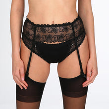 Load image into Gallery viewer, A sexy all lace Suspender Belt, the perfect accessory and decoration to the Jane bra and bottoms. Fabric content: Polyester: 54%, Polyamide: 32%, Elastane:14%. Black.