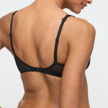 Load image into Gallery viewer, Black bra worn by a person on a plain background
