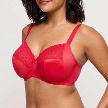Load image into Gallery viewer, Red bra worn by a model on a plain background
