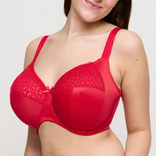 Load image into Gallery viewer, Red bra worn by a model on a plain background

