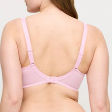 Load image into Gallery viewer, Pink bra worn by a model on a plain background
