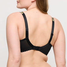Load image into Gallery viewer, Black bra worn by a model on a plain background

