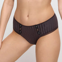 Load image into Gallery viewer, Dark patterned underwear worn by a person on a plain background
