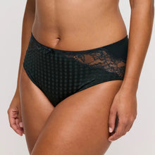 Load image into Gallery viewer, Green lace underwear worn by a person on a white background
