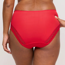 Load image into Gallery viewer, Red underwear with mesh details on a plain background
