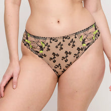 Load image into Gallery viewer, Lace underwear with floral patterns on a plain background
