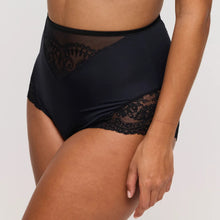 Load image into Gallery viewer, Black lace underwear on a plain background
