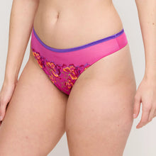 Load image into Gallery viewer, Pink floral bikini bottom on a neutral background
