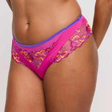 Load image into Gallery viewer, Pink floral lace underwear on a neutral background
