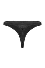 Load image into Gallery viewer, Cathy, a classic Cadolle classic G/String in black satin. It fits smoothly against the body, giving a seamless look under clothing 
Made in France. 
Machine washable.

