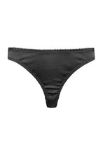 Load image into Gallery viewer, Cathy, a classic Cadolle classic G/String in black satin. It fits smoothly against the body, giving a seamless look under clothing 
Made in France. 
Machine washable.

