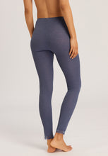 Load image into Gallery viewer, Beautiful Woollen Silk Long Long Johns. This temperature regulating natural fabric is so comfortable to wear. The leggings have no side seams for extra comfort. The hem is edged in a wide, stylish lace. Perfect for under or outerwear.  Fabric mix: 70% Merino Wool, 30% Pure Silk.  Lace: 58% Polyamid, 28% Viscose, 14% Elesthan. Machine washable. Nightshade.
