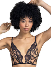 Load image into Gallery viewer, SALE Andres Sarda Renata Formed Plunge &amp; Non-Wire bra. Made with an overlay of luxurious sequent embroidered sheer tulle and scalloped lace. The underwire provides a great lift, whilst padding adds support. The non-wire bra makes a beautiful top, The matching bottoms are available to complete this look. Fabric: 49% Polyamide | 32% Polyester | 12% Other Fibres | 7% Elastane
