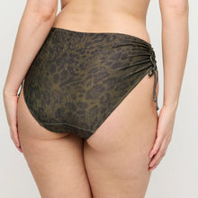Load image into Gallery viewer, Leopard print bikini bottom on a plain background
