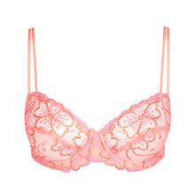 Load image into Gallery viewer, An all lace balconnet bra with a horizontal seam. Delicate double straps offer a light but structured support. Richly embroidered cups with full coverage. Classic lace bra for a classic balconnet look.   Fabric content: Polyamide: 45%, Polyester: 35%, Elastane: 20%. Florida.
