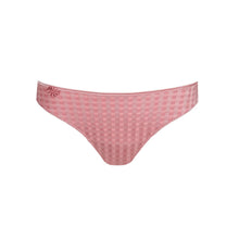 Load image into Gallery viewer, Pink checkered bikini bottom on a white background
